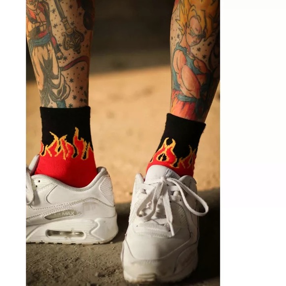 flame socks vans